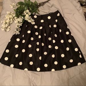 Black and white polka dot skirt